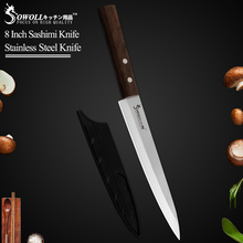SOWOLL Brand 8 Inch Sashimi Knife Perfect Japanese Style Kitchen Knife High Quality Stainless Steel Blade Cooking Knife Tools 2024 - buy cheap