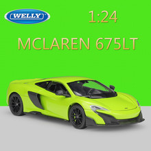 WELLY-coche MCLAREN 675LT de carrera para niños, juguete de coche de Metal fundido a presión, decoración de colección de regalo, 1:24 2024 - compra barato