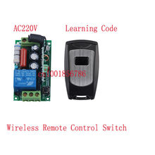 220v 1ch 10a rádio controle remoto sem fio interruptor código de aprendizagem com transmissor à prova d' água ajuste de saída