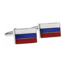 Русские запонки в форме флага, 15 пар, оптовая продажа, Бесплатная доставка 2024 - купить недорого