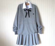 Japan Anime School Women Kawaii Cosplay Costume School Sailor Uniform Dress Outfit +Knitted Sweater New Free Shipping 2024 - buy cheap