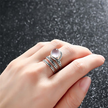 Anel de prata esterlina 925 real, pedra natural s925, anéis de prata tailandesa para mulheres, joias da moda, presente de festa de aniversário 2024 - compre barato