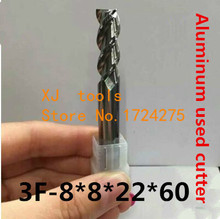 Фрезерный резец из сплава алюминия, твердосплавный алюминиевый Фрезерный резак с ЧПУ, 32-8*22*60 мм 2024 - купить недорого