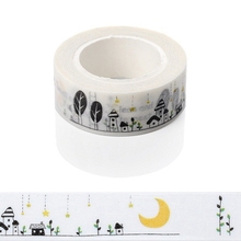 Cinta Washi creativa de mascota doméstica Moon, planificador de colección de recortes, cinta adhesiva papelería Kawaii, 10m x 15mm, 1 Uds. 2024 - compra barato