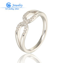 Gw joia da moda recém-chegado 925 joia de prata anel charmoso mulheres meninas anéis de dedo estilo europeu anéis de cristal rings 2024 - compre barato
