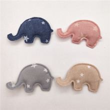 40pcs/lot 5.4*3.1cm Elephant Padded Appliques for Children Headwear Hair clip Accessories and Garment Accessories 2024 - buy cheap