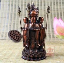 Tibetano, estatua de Buda Tangseng del Rey, buggy de bronce puro, cuatro Ksitigarbha Jizo Tangseng 2024 - compra barato