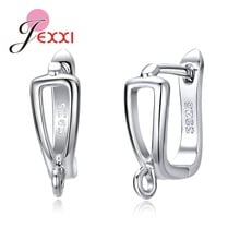 New Arrival Popular In Europe/America Party Wedding Holiday Christmas 925 Sterling Silver Shiny U Type Earring Findings 2024 - buy cheap