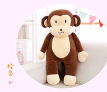 new soft plush monkey toy cute brown cartoon mokey pillow gift about 60cm 0103 2024 - buy cheap