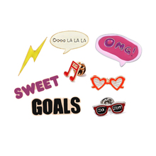 Lapel Pin Enamel Pins Cartoon Glasses Musical Lights Goals Sweet Jackets Brooch Pin Badges jewelry Gift On Backpack For Clothes 2024 - buy cheap