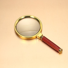 3X 90mm Lens Wooden Handle Handheld Magnifier Reading Loupe 2024 - buy cheap