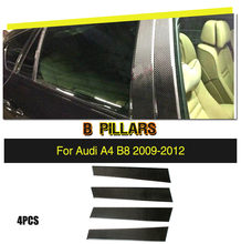 Adesivo estiloso de fibra de carbono para carro, decoração, acabamento, para audi a4 b8 s4 rs4 sedan 4 portas 2009 - 2012 2024 - compre barato