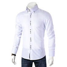 New Fashion Casual Shirt Men Long Sleeve Slim Fit Men's Casual Button-Down Shirt Formal Dress Shirts Men Clothes Camisa 2024 - buy cheap