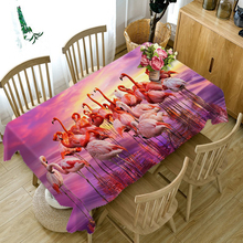 3D Tablecloth Beautiful Crane Pattern Dustproof Tablecloth Wedding Banquet Decoration Table Cloth home Textile Supplies 2024 - buy cheap