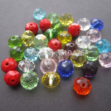 Cuentas de cristal de 6, 8 y 10mm, redondas, facetadas, mezcla de colores para la fabricación de joyas al por mayor y al por menor 2024 - compra barato