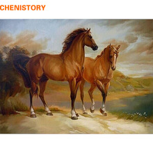 CHENISTORY Animal Horse DIY Painting By Numbers Paint On Canvas Kits Drawing Painting By Numbers For Living Room Home Wall Decor 2024 - buy cheap