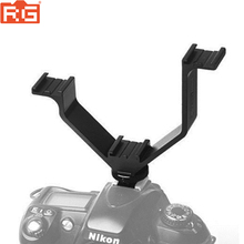 Suporte de sapato triplo em v, 10.5cm, largura e 3, para flash, speedlite, microfone, luz led, canon 80d, 77d, 800d, 70d 2024 - compre barato