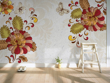 Custom papel de parede floral	, nostalgic floral murals for the living room bedroom TV background waterproof vinyl wallpaper 2024 - buy cheap