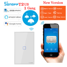 Sonoff TX T2 US 1gang Wireless Smart Home Remote Control Wifi Wall Light Touch Screen Switch 110V-240V 433 RF Work with Alexa 2024 - buy cheap