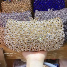 lady Luxury gold crystal diamond Clutch Bags Women Party Evening Bags Wedding Bridal clutch Purse bag for Ladies Day Clutches 2024 - buy cheap