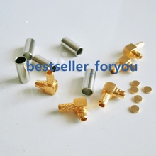 MMCX Crimp Male Plug RA Right Angle RF Connector For LMR100 RG316 RG174 Wholesale 2024 - buy cheap