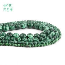 New Arrival! Natural Stone Beads Green Malachite Faceted Loose Beads 15" Strand For Jewelry Making 4mm 6mm 8mm 10mm Pick Size 2024 - buy cheap