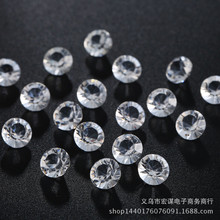 Confeti de diamante transparente acrílico, decoración para mesa de fiesta de boda, 10mm, 1000 unidades, nuevo 2024 - compra barato