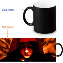 12oz King Crimson Heat Changing Color Ceramic Tea Cup Heat Sensitive Coffee Mug Transforming Black Magic Mug 2024 - buy cheap