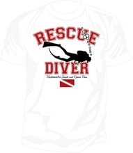 Camisa masculina 2019 verão em torno do pescoço masculino t sar-pesquisa e resgate: resgate mergulhador: tela subaquática impressa camiseta, camisa branca t 2024 - compre barato