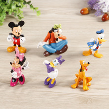 Disney-figuras de acción de Mickey Mouse para niños y niñas, minifiguras de plástico de PVC, 6 unids/lote 2024 - compra barato