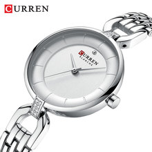 CURREN-relojes de cuarzo a la moda para mujer, relojes de pulsera sencillos con correa de malla de acero inoxidable, de lujo, nuevos 2024 - compra barato