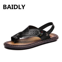 BAIDLY Fashion Summer Men Gladiator Sandals Open Toe Platform Beach Sandals Rome Style Men Slippers Male Water Shoes BIG SIZE 2024 - buy cheap