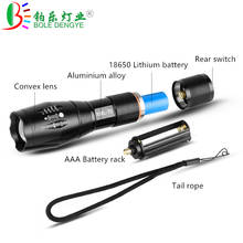 Led flashlight Ultra Bright torch T6 Dimmable Camping light 5 switch Modes 10000 LM Zoomable Bicycle Light with 18650 battery 2024 - buy cheap