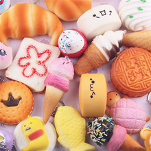 10pcs Medium Mini Soft Squishy Bread cute squishy package Toys Key   rising wipes anti-stress toys A1 2024 - buy cheap