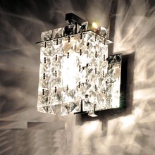 Modern Crystal Wall lamp E14 square Wall Sconces Led Lampshade Bedroom Living room Light aisle stairs beside lights 2024 - buy cheap