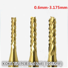 0.6-3.175mm,Freeshipping,CNC machine tool,TiN coated pcb end mill,Tungsten steel Corn milling cutter,PVC, carbon fiber,hardwood 2024 - buy cheap