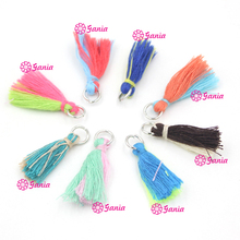 Mix 8 Color Satin Silk 2 Tone Mix Tassel 30mm Tassels Charm For Jewelry Bracelet Earring Necklace Charms Cell Phone Accessories 2024 - buy cheap