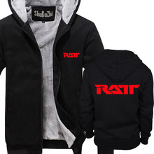 RATT logo luxury brand men thick fleece hoody warm hoodies winter jacket male coat euro size shubuzhi style 2024 - buy cheap