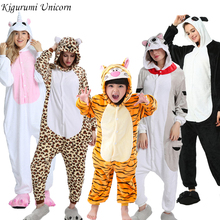 Conjunto de pijamas de unicórnio kigurumi, pijamas para mulheres e homens, peça única para dormir 2024 - compre barato