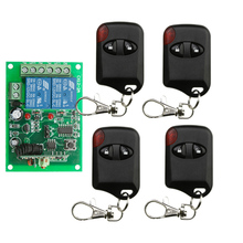 DC 12 V 2CH 2 CH Wireless Switch Controle Remoto Sistema Receptor + olho de gato Transmissores para Aparelhos de Portão de Garagem porta