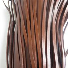 Cable plano de cuero aceitado genuino marrón oscuro, 2 metros, 5x2mm, para DIY 2024 - compra barato