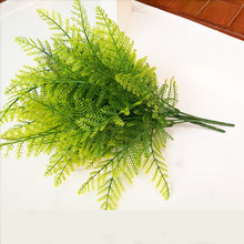 7 вилок зеленая трава пластиковая искусственная персидская трава листья поддельные растения для помолвки Свадебный домашний офисный стол Декор 2024 - купить недорого