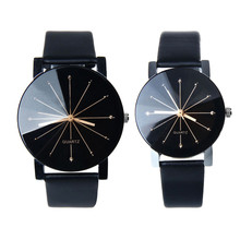 Часы наручные для влюбленных пар, кварцевые часы с циферблатом, из искусственной кожи, модные роскошные часы для женщин и мужчин, 1 пара 2024 - купить недорого