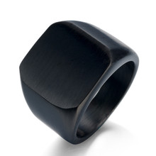 Мужское высокополированное кольцо из титановой стали, квадратное мужское кольцо из нержавеющей стали 2024 - купить недорого
