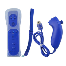 Remote and Nunchuck Controller Gamepad With Silicone Case and Hand Strap for W-i-i 2024 - buy cheap
