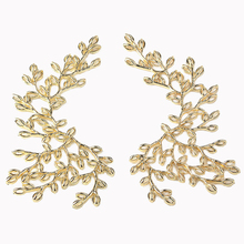 Big Gold Leaf Branch Charm For DIY Jewelry Making Supplies Wedding Bridal Hair Decoration Components Handmade Jewelry Findings 2024 - buy cheap