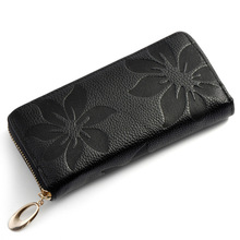 Genuine Leather Elegant Hand Clutch Bag for Women Redbud Embossed Pattern Ladies' Versatile Wallet Cell Phone Bag Coin Purse 2024 - buy cheap