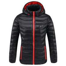 Intelligent Heated Jackets Men&women Winter Outdoor Hooded Waterproof Jackets Thermal Warm USB Heating Quickly Hiking Jackets 2024 - buy cheap