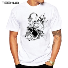 2019 TEEHUB Men's Fashion Steampunk Printed T-Shirt Short Sleeve Novelty Design Tops Cool Tee 2024 - buy cheap