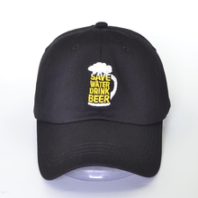 Economizar Água Bebida Cerveja copo de vinho Bordado Cap 100% algodão boné de beisebol ajustável Chapéu Hip Hop moda Unissex chapéu do Snapback do pai 2024 - compre barato